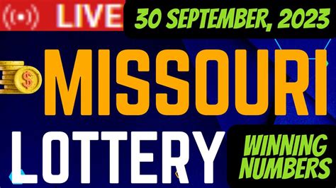 Missouri (MO) Lottery Results for Fri, Sep 30, 2022 .